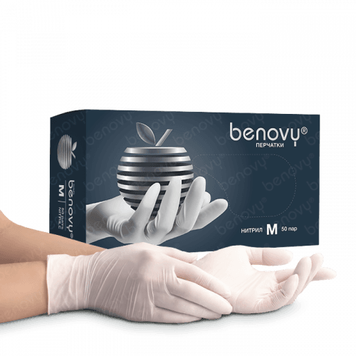 BENOVY НИТРИЛ МУЛЬТИКОЛОР - БЕЛЫЕ - view 3