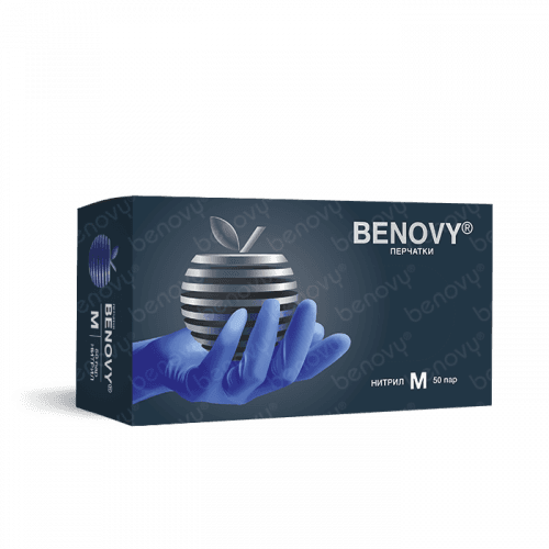 BENOVY НИТРИЛ МУЛЬТИКОЛОР - СИНИЕ - view 1